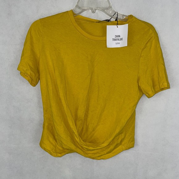Zara Tops - Zara Yellow Tie Top Size M NWT